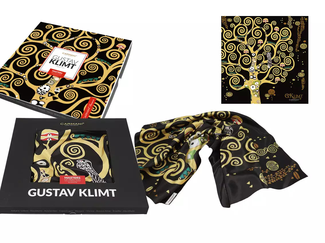 Lenço — Gustav Klimt, A Árvore da Vida — CARMANI