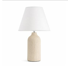 Candeeiro bege com base de cerâmica 54 cm — fotografia do produto