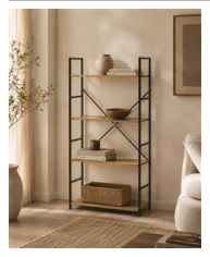 Estante 4 prateleiras 58.6x23.5x112 cm — Adriano Bandeira
