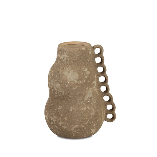 Jarro Decorativo — Jarro Decorativo Cerâmica — Coleção Atacama Castanho 23cm — Castanho — 23cm
