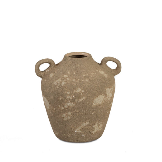 Jarro Decorativo — Jarro Decorativo Cerâmica — Coleção Atacama Castanho 17cm — Castanho — 17cm