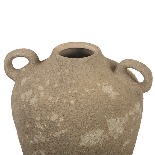 Jarro Decorativo — Jarro Decorativo Cerâmica — Coleção Atacama Castanho 17cm — Castanho — 17cm