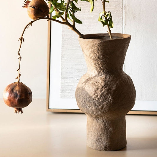 Jarro Decorativo — Jarro Decorativo Gres — Coleção Lira Castanho 31cm — Castanho — 31cm