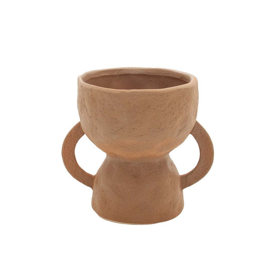Jarro Decorativo — Jarro Decorativo Cerâmica grés — Coleção Migori Castanho Variável — Castanho — Variável