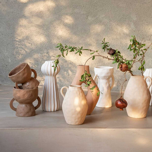 Jarro Decorativo — Jarro Decorativo Cerâmica grés — Coleção Migori Castanho Variável — Castanho — Variável