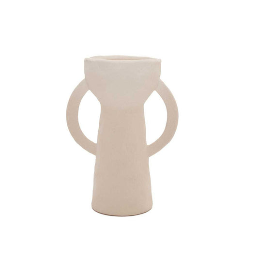 Jarro Decorativo — Jarro Decorativo Gres — Coleção Dulia Branco 28cm — Branco — 28cm