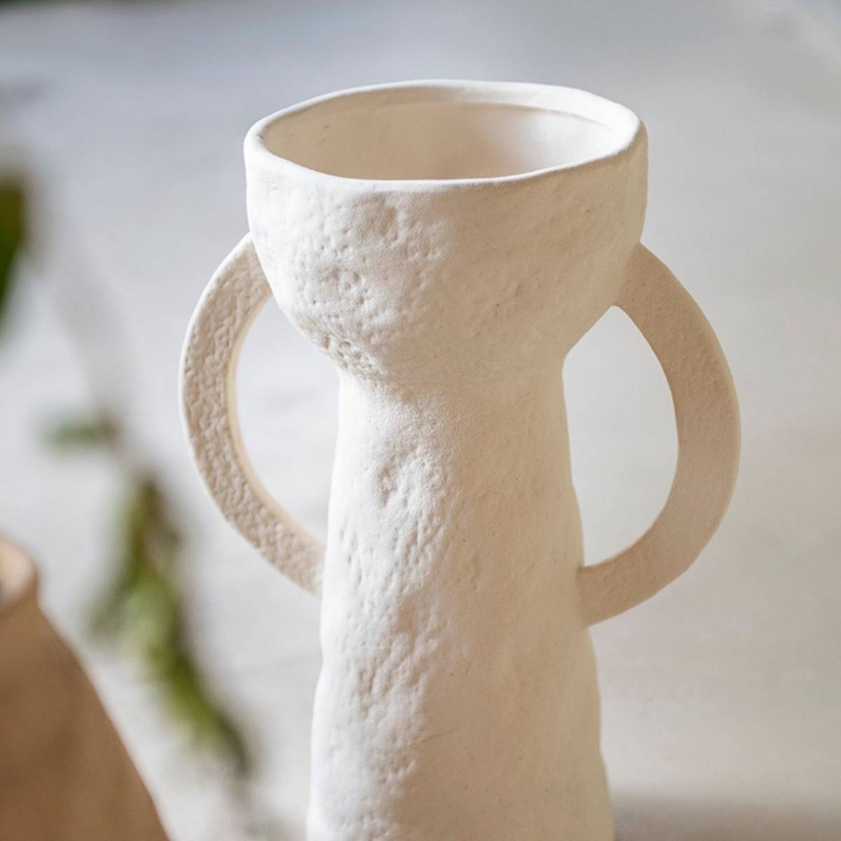 Jarro Decorativo — Jarro Decorativo Gres — Coleção Dulia Branco 28cm — Branco — 28cm