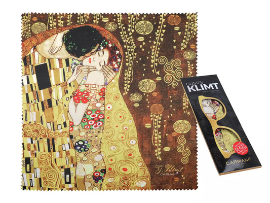 Pano para limpeza de óculos — Gustav Klimt, O Beijo — CARMANI