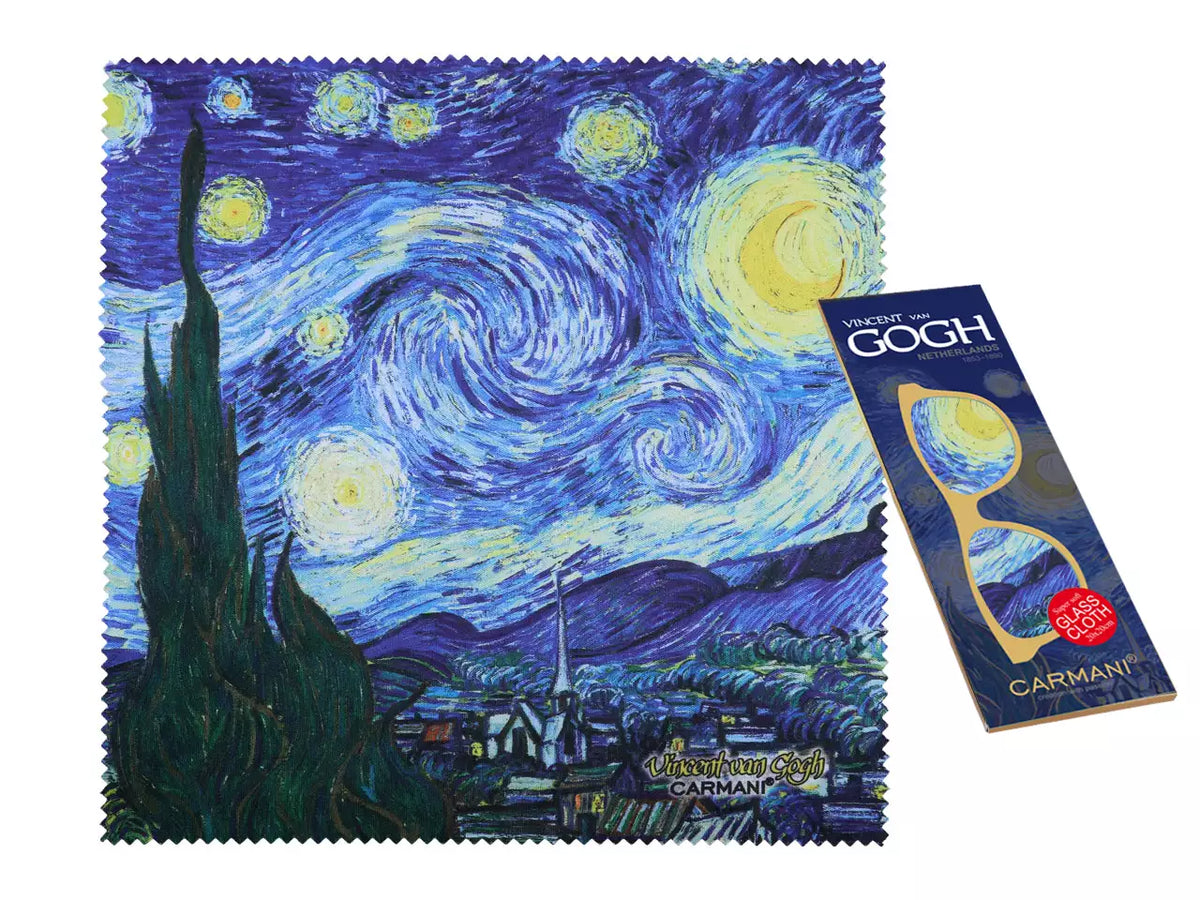 Pano para limpeza de óculos — Vincent van Gogh, Noite Estrelada — CARMANI