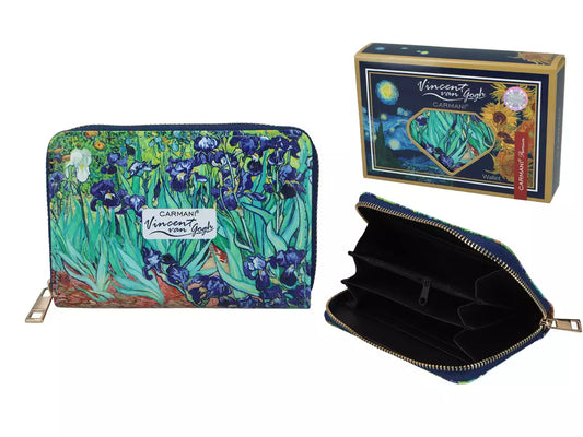 Carteira com fecho — Vincent van Gogh, Íris — CARMANI