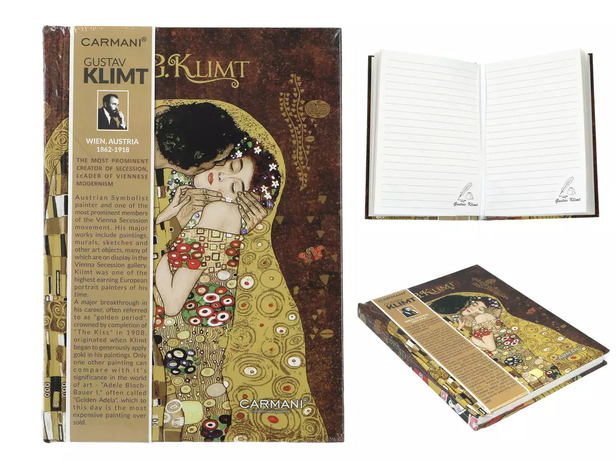 Caderno — Gustav Klimt, O Beijo — CARMANI