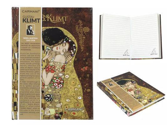 Caderno — Gustav Klimt, O Beijo — CARMANI