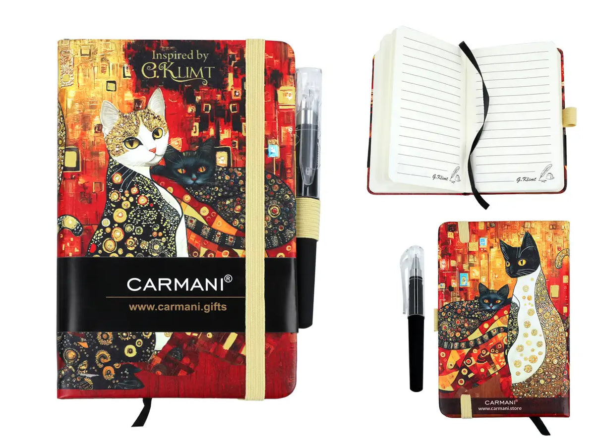 Caderno A6 — inspirado nas pinturas de Gustav Klimt — CARMANI