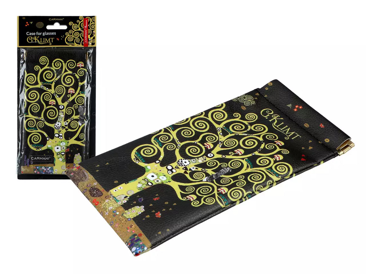 Bolsa macia para óculos — Gustav Klimt, A Árvore da Vida — CARMANI