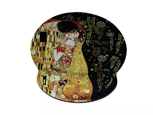 Tapete de rato com apoio para o pulso — Gustav Klimt, O Beijo — CARMANI