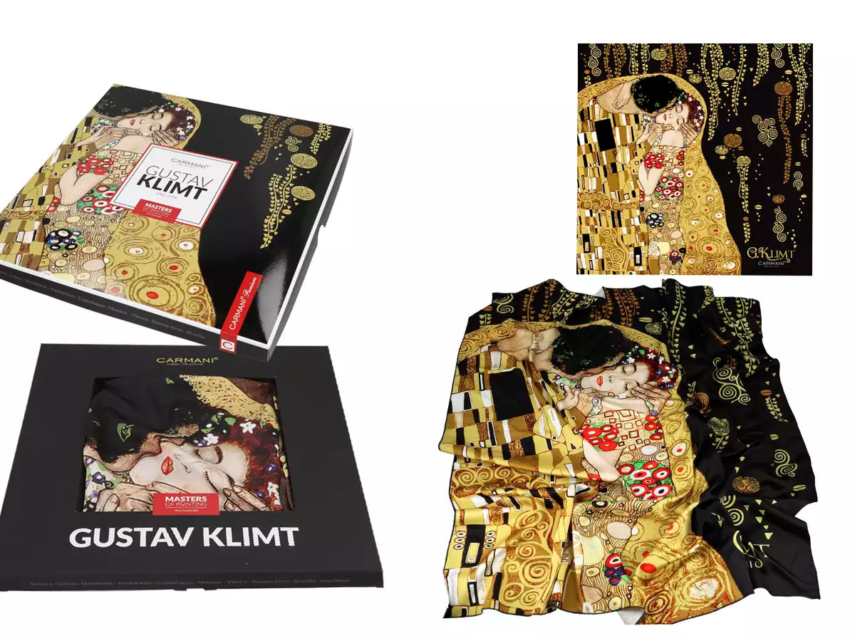 Lenço — Gustav Klimt, O Beijo — CARMANI