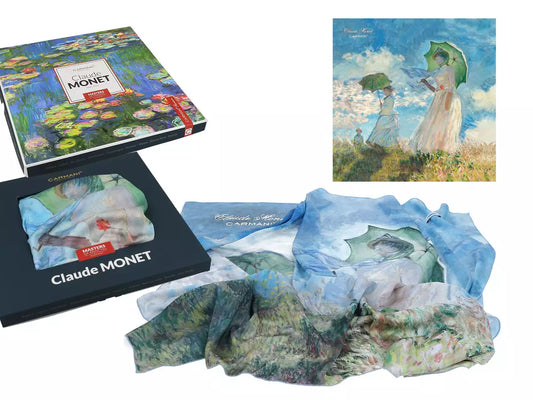 Lenço — Claude Monet, Mulher com Sombrinha — CARMANI