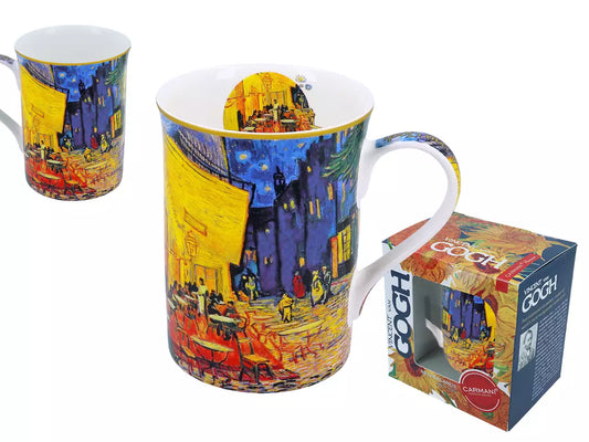 Caneca clássica — Vincent van Gogh, Terraço do Café à Noite — CARMANI