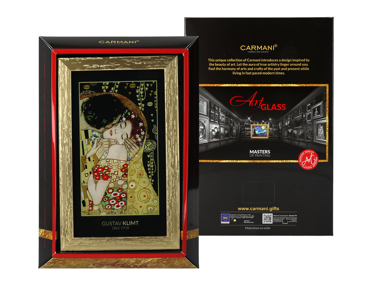 Gustav Klimt — O Beijo — Tela com Moldura XL 100x70cm