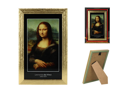 Leonardo da Vinci — Mona Lisa — Tela com Moldura 60x40cm
