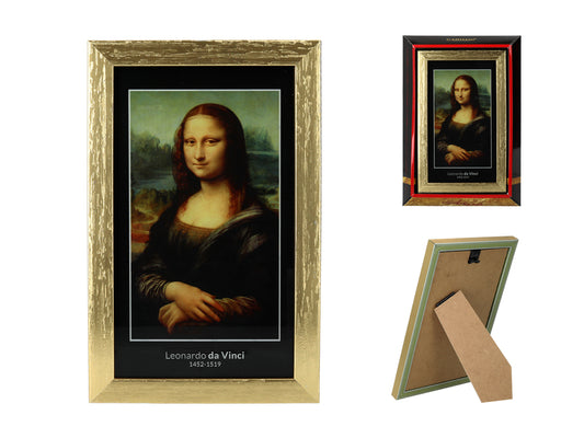 Leonardo da Vinci — Mona Lisa — Tela com Moldura 60x40cm