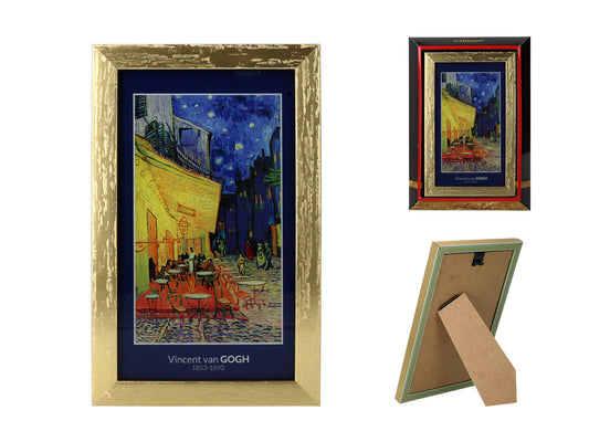 Vincent van Gogh — Terraco de Cafe a Noite — Tela com Moldura Grande 80x60cm